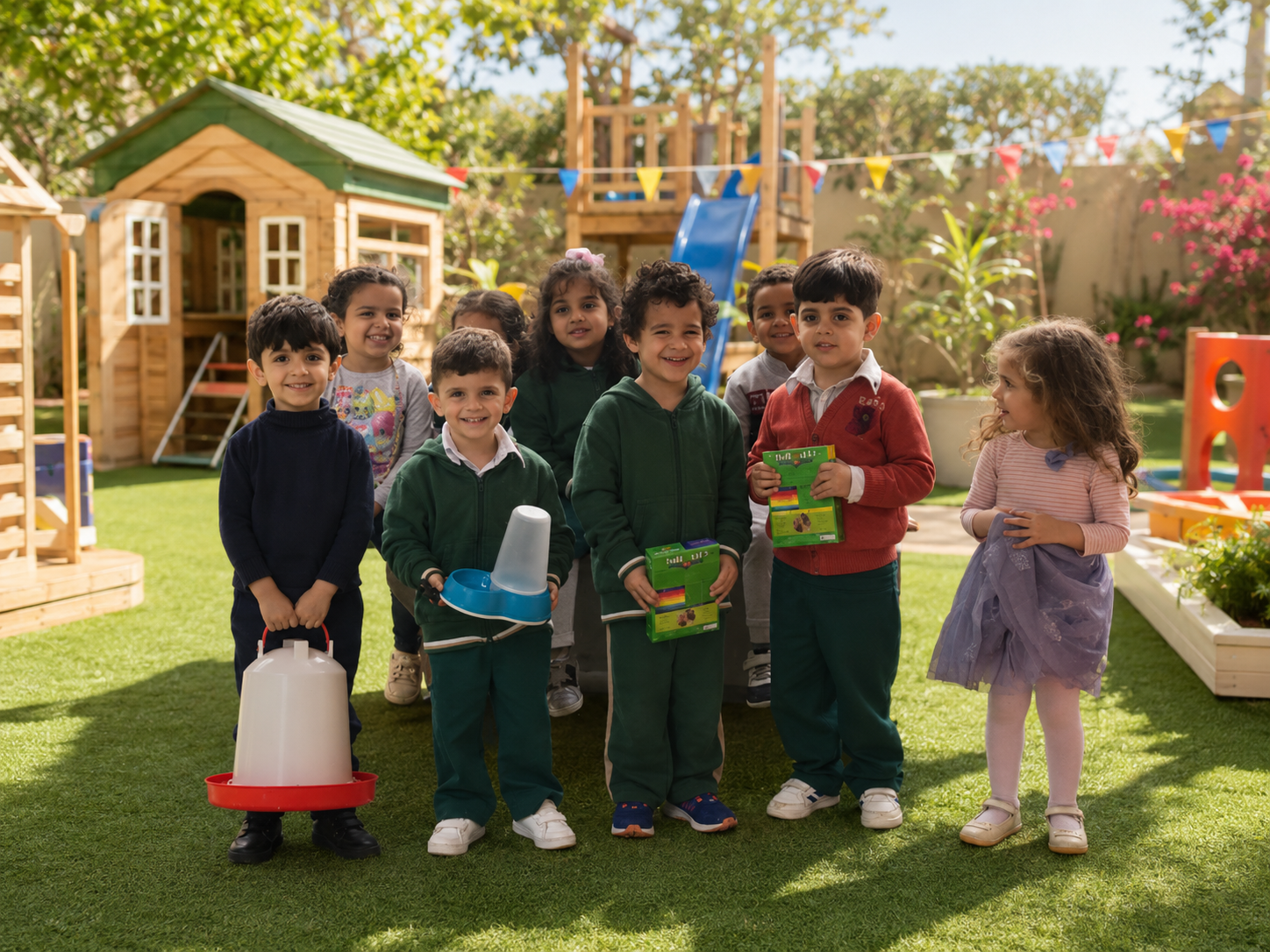 Children at a Global Childhood Academy nursery playground
